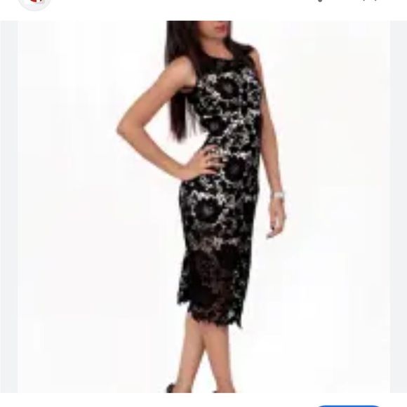 Dresses & Skirts - Elegant Black Crochet Lace Dress